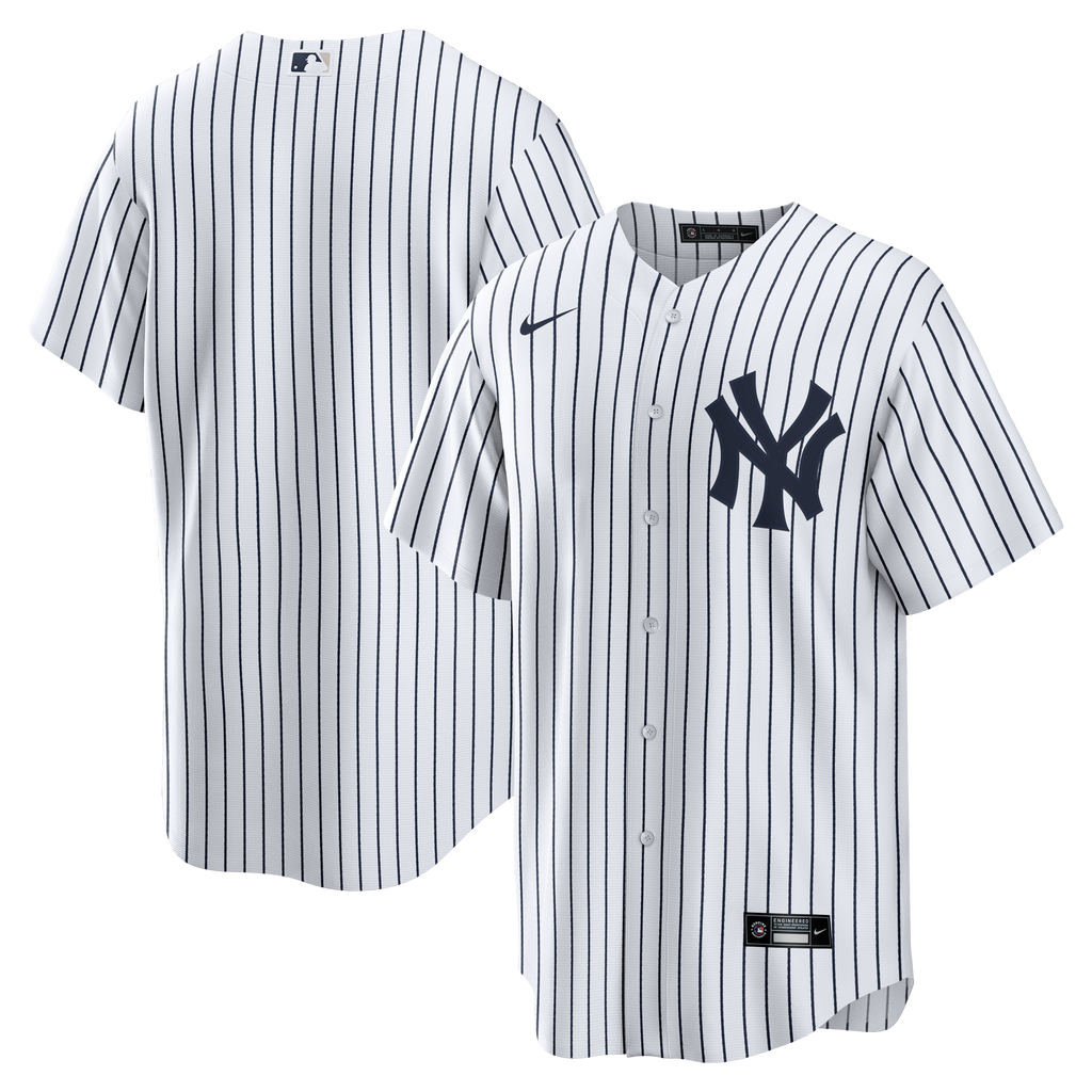 New York Yankees Nike White Home Replica Blank Team Jersey for Men product image 1, provided for visual reference and