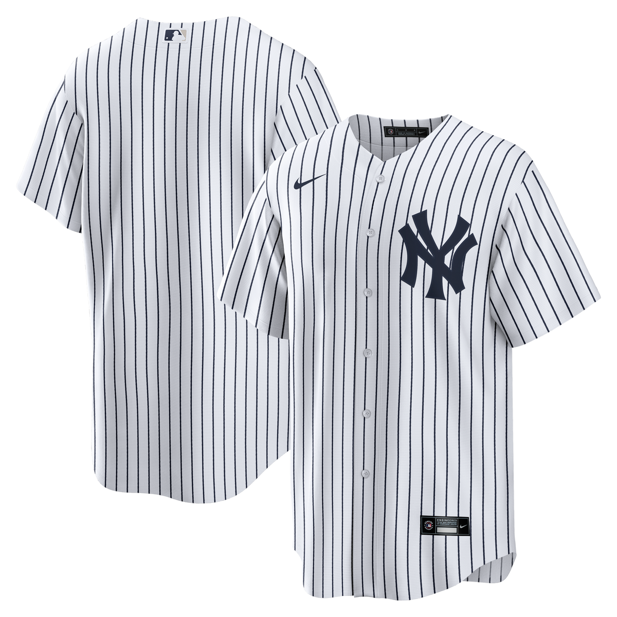 New York Yankees Nike White Home Replica Blank Team Jersey for Men product image 1, provided for visual reference and
