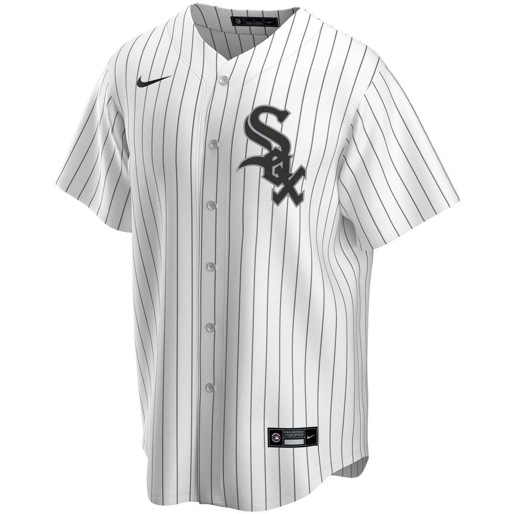 NIKE Men Yoan Moncada Chicago White Sox White Home Premium Stitch Replica Jersey product image 2, provided for visual
