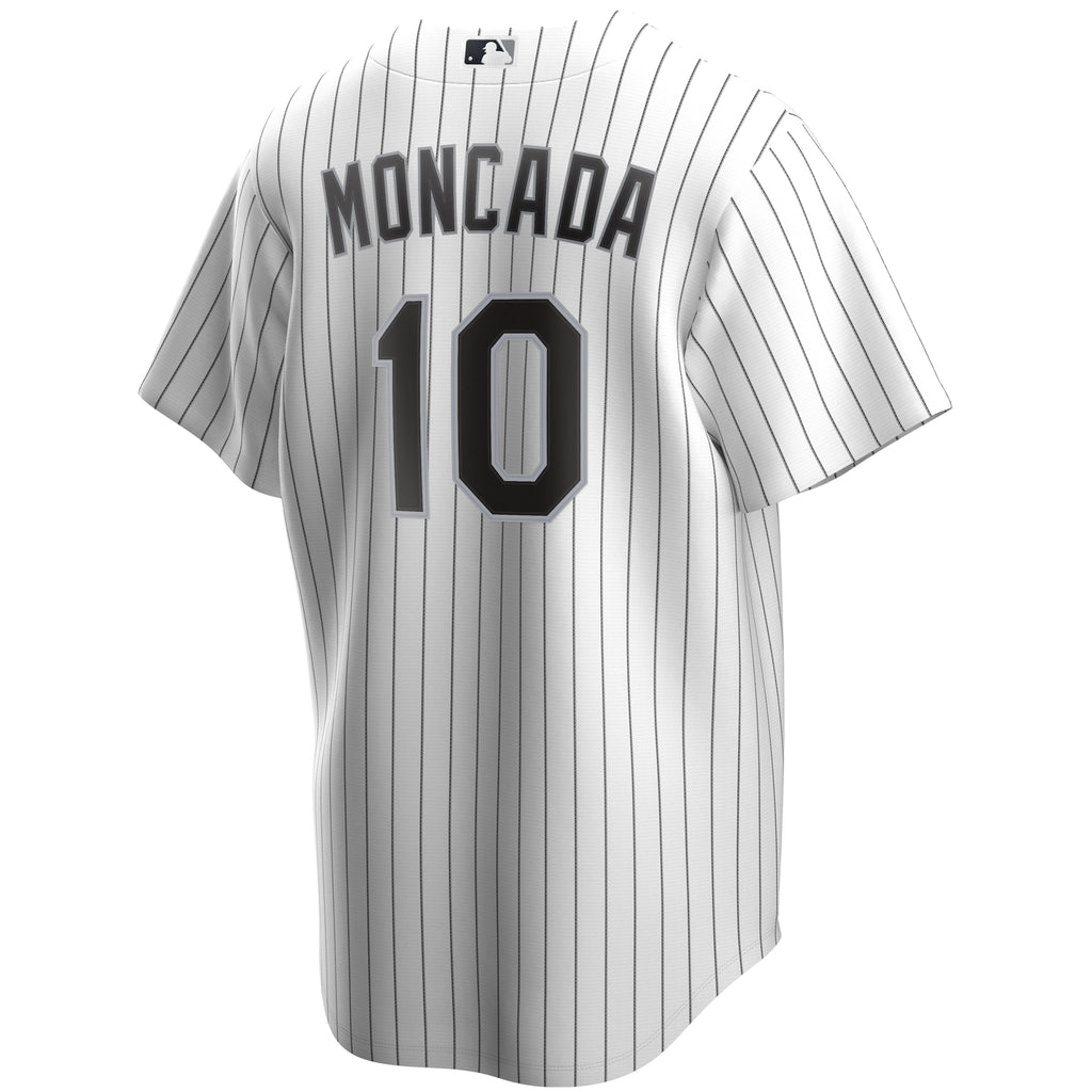NIKE Men Yoan Moncada Chicago White Sox White Home Premium Stitch Replica Jersey product image 3, provided for visual