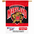 University of Maryland Terrapins Red/Black 27" x 37" Vertical Flag product image 1, provided for visual reference and