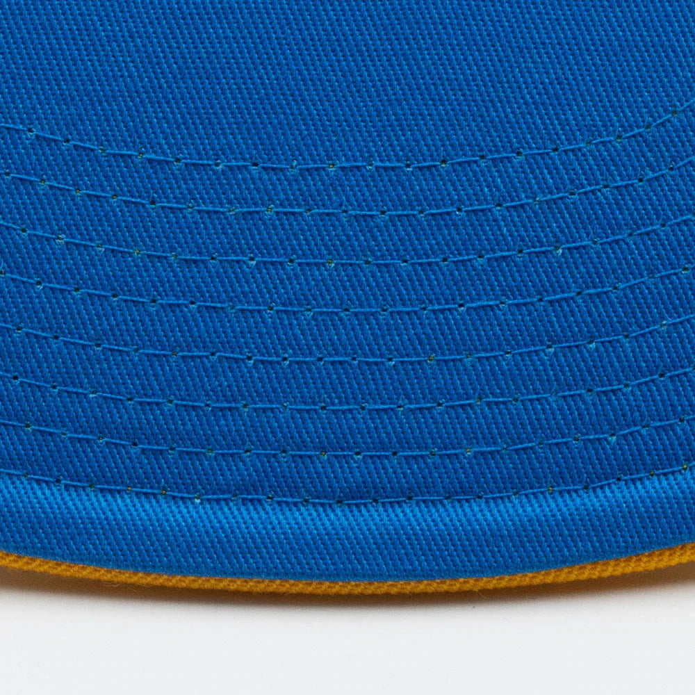 Golden State Warriors 2 Tone Navy/Gold HWC Mitchell & Ness Snapback Hat for Men product image 4, provided for visual