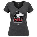 adidas Gray Northern Illinois Huskies Classic Primary Tri-Blend V-Neck T-Shirt for Women product image 1, provided for