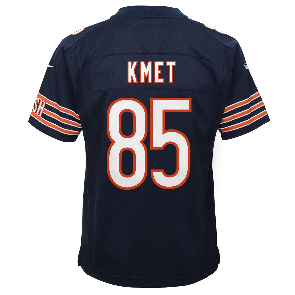 Youth Nike Cole Kmet Navy Chicago Bears Game Jersey product image 3, provided for visual reference and product detail review