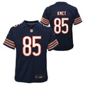 Youth Nike Cole Kmet Navy Chicago Bears Game Jersey product image 1, provided for visual reference and product detail review