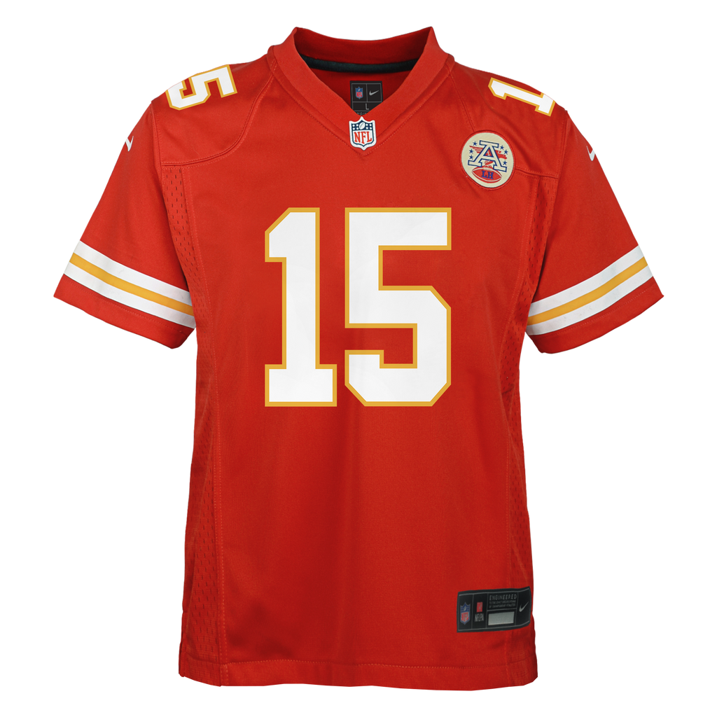 Kids Patrick Mahomes Kansas City Chiefs Red Child Nike Replica Jersey product image 3, provided for visual reference and