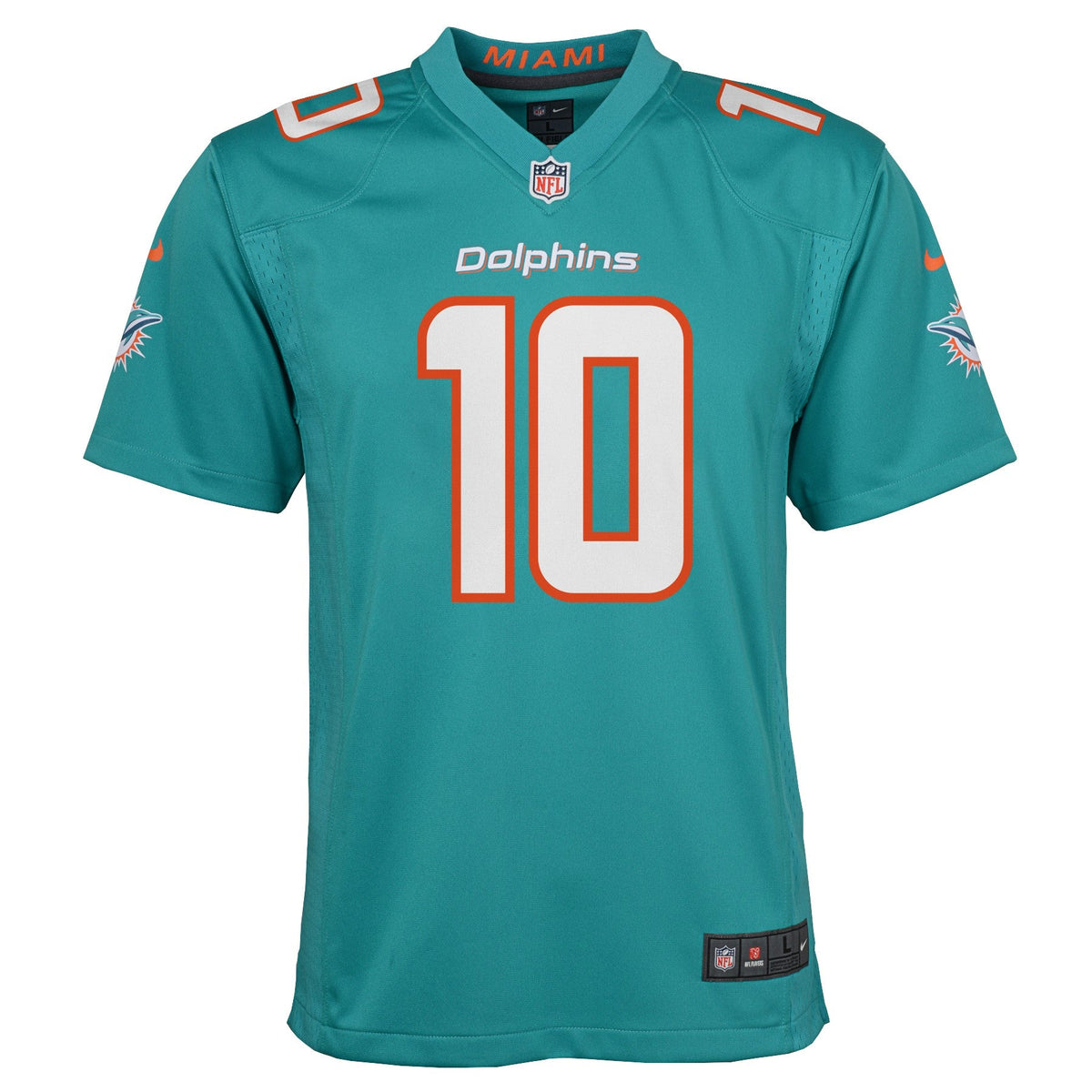 Youth Tyreek Hill Miami Dolphins Nike Aqua Game Replica Jersey product image 2, provided for visual reference and product