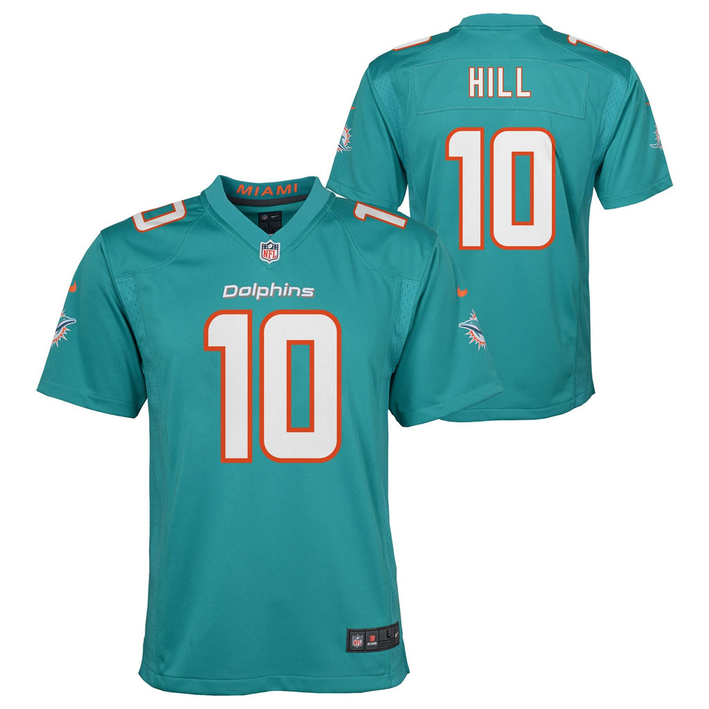 Youth Tyreek Hill Miami Dolphins Nike Aqua Game Replica Jersey product image 1, provided for visual reference and product