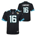 Youth Jacksonville Jaguars Trevor Lawrence Nike Black Alternate Game Jersey product image 1, provided for visual reference