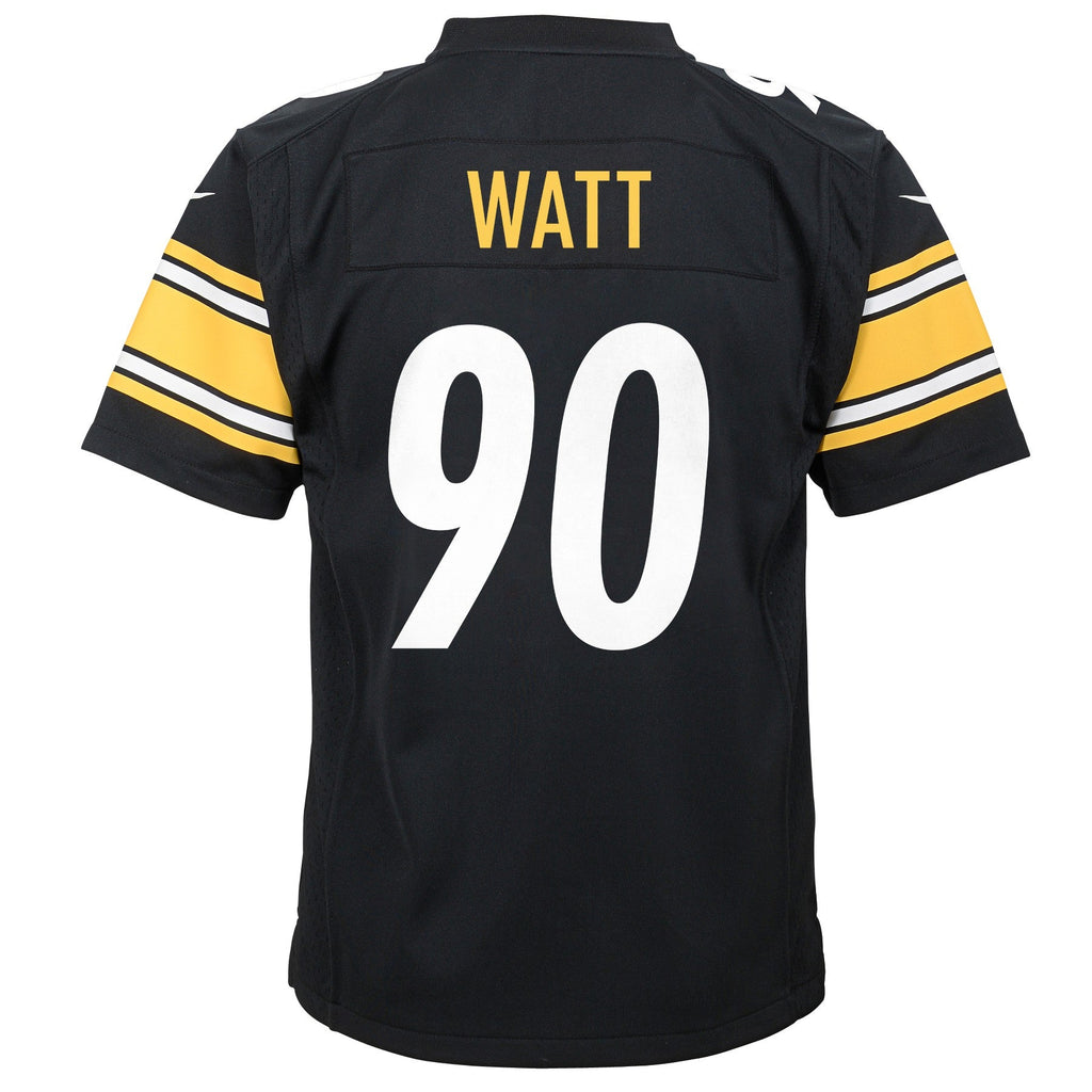 Youth T.J. Watt Pittsburgh Steelers Nike Black Game Jersey product image 3, provided for visual reference and product detail