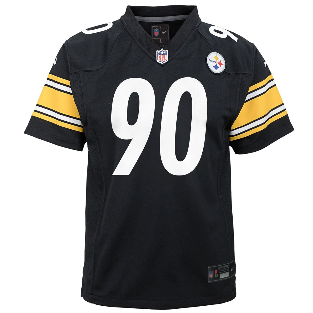 Youth T.J. Watt Pittsburgh Steelers Nike Black Game Jersey product image 2, provided for visual reference and product detail