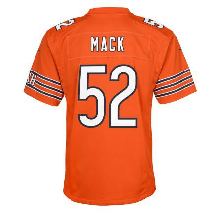 Youth Nike Khalil Mack Alternate Orange Chicago Bears Game Jersey product image 3, provided for visual reference and product