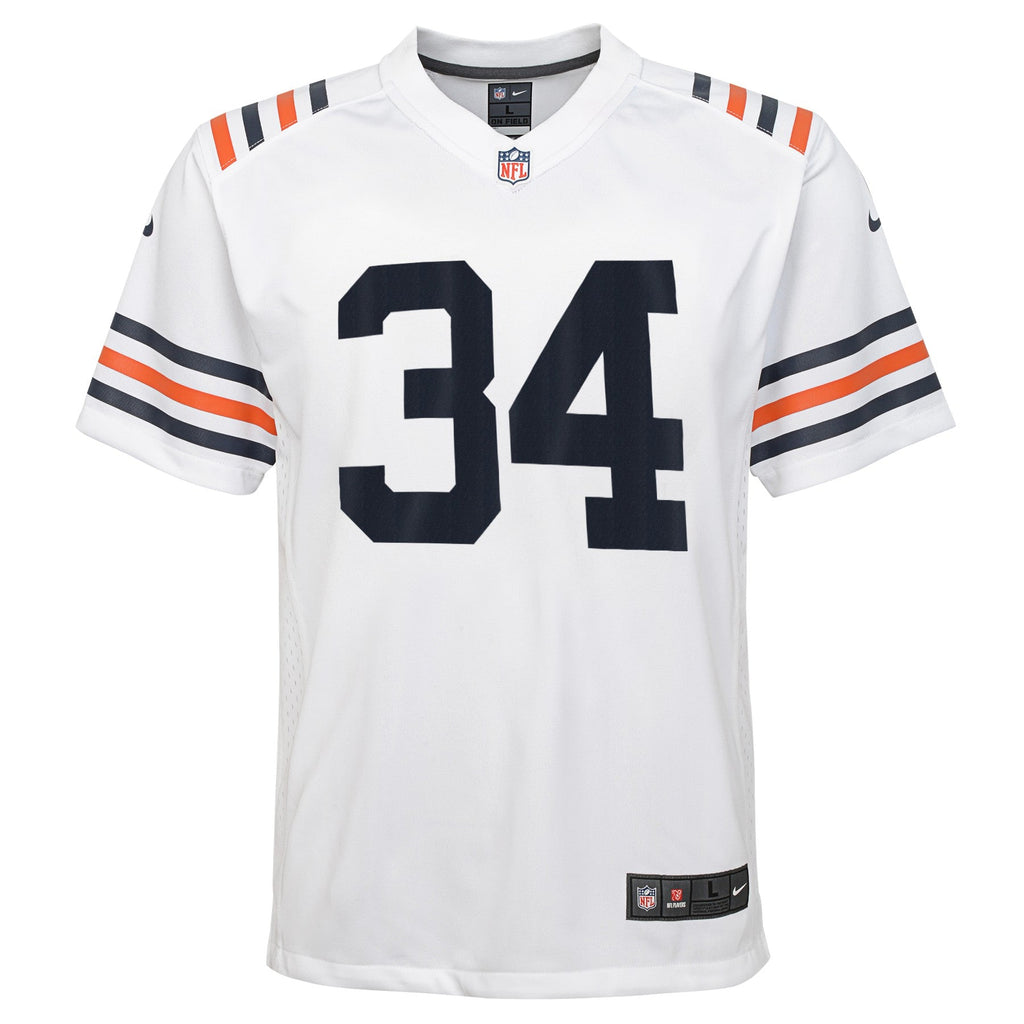 Youth Walter Payton Chicago Bears White Alternate Classic Game Jersey product image 2, provided for visual reference and