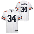 Youth Walter Payton Chicago Bears White Alternate Classic Game Jersey product image 1, provided for visual reference and