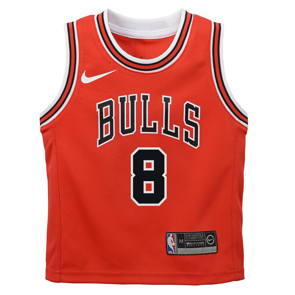 Preschool Chicago Bulls Zach Lavine Red Nike Swingman Icon Jersey product image 2, provided for visual reference and product