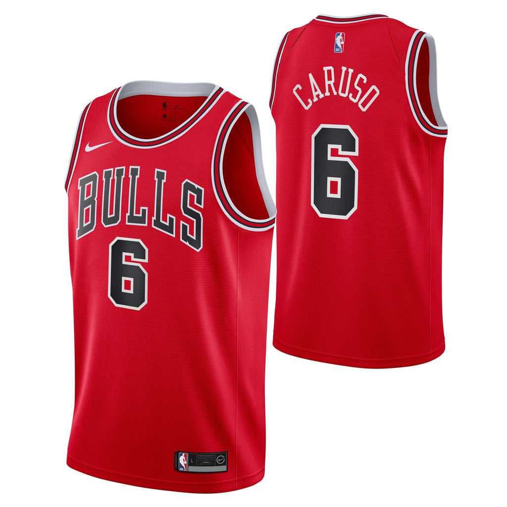 Chicago Bulls Alex Caruso Youth Red Nike Replica Jersey product image 1, provided for visual reference and product detail