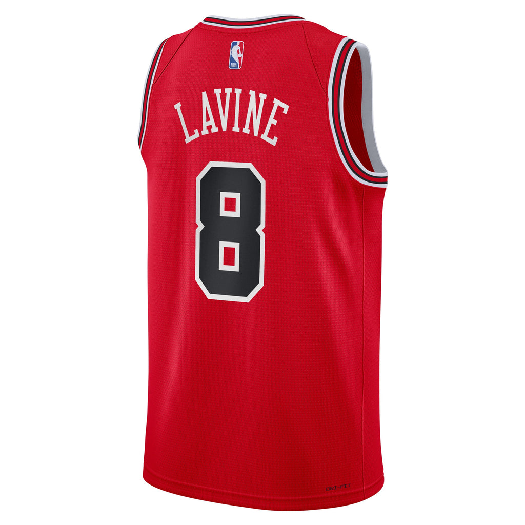 Youth Chicago Bulls Zach Lavine Red Nike Swingman Icon Jersey product image 3, provided for visual reference and product