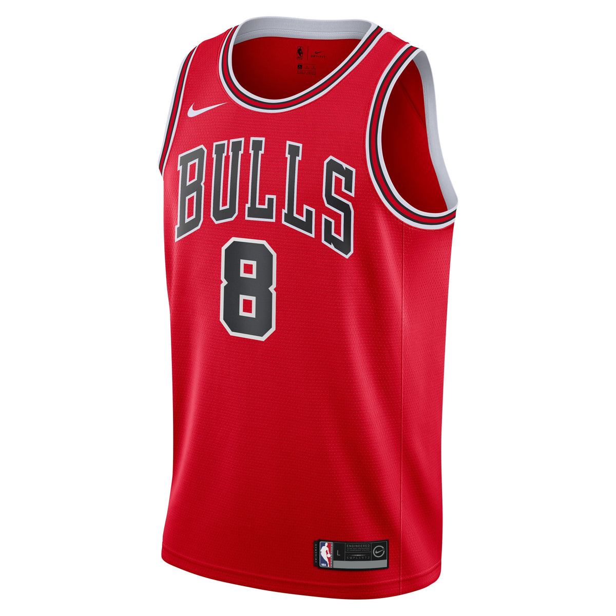 Youth Chicago Bulls Zach Lavine Red Nike Swingman Icon Jersey product image 2, provided for visual reference and product