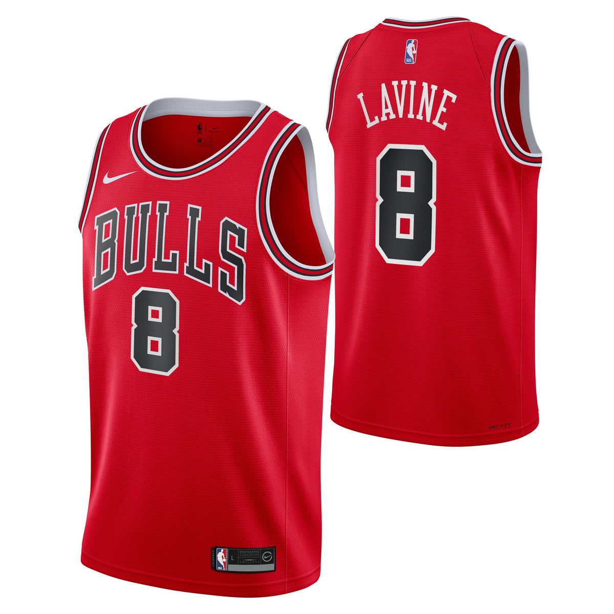 Youth Chicago Bulls Zach Lavine Red Nike Swingman Icon Jersey product image 1, provided for visual reference and product