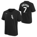 Youth Chicago White Sox Tim Anderson Nike Black Name & Number T-Shirt product image 1, provided for visual reference and