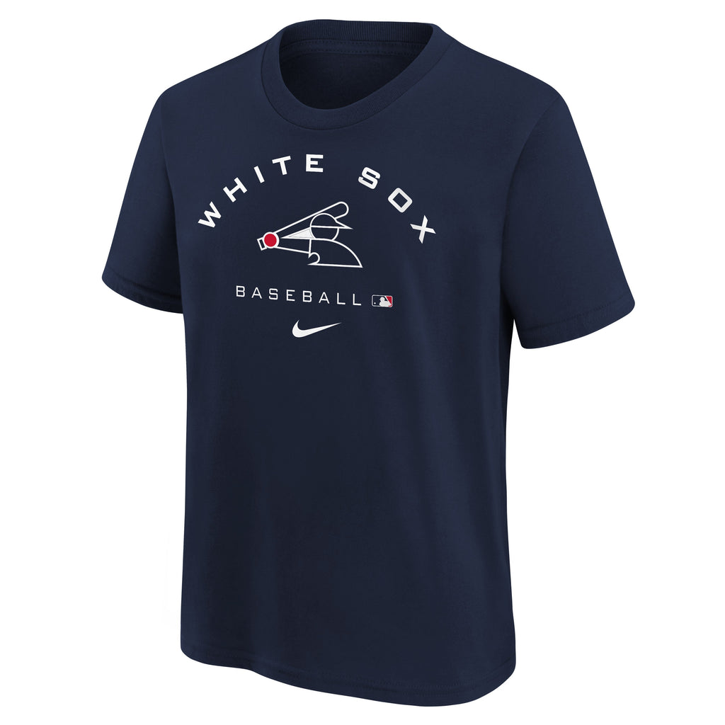 Kids Nike Chicago White Sox AC Early Work Navy Child T-Shirt product image 2, provided for visual reference and product