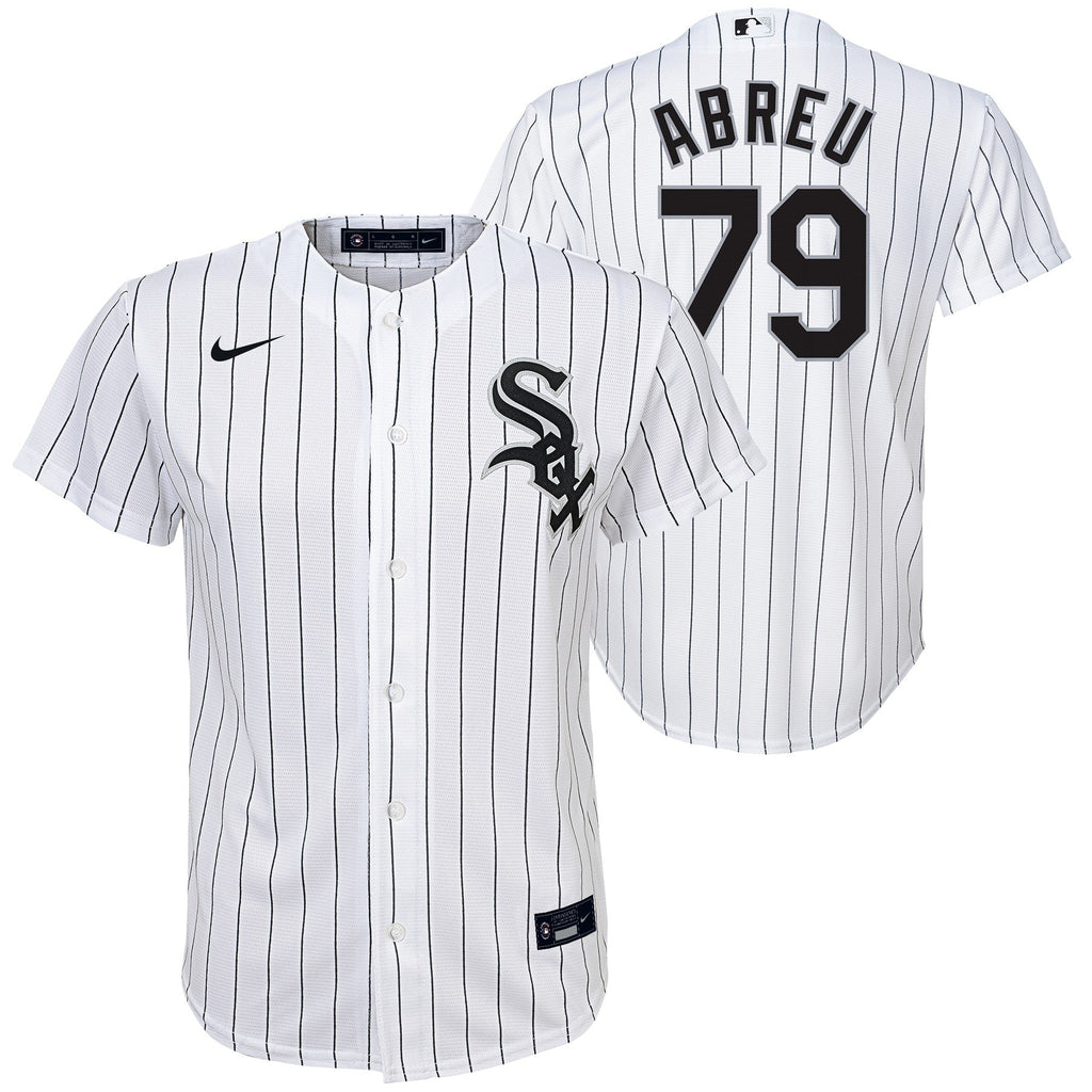 Child Jose Abreu Chicago White Sox Nike Home White Replica Kids Jersey product image 1, provided for visual reference and