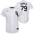 NIKE Youth Jose Abreu Chicago White Sox Home Pinstripe Replica Jersey product image 1, provided for visual reference and