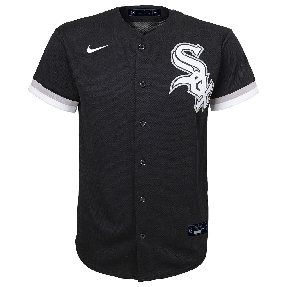 Child Jose Abreu Chicago White Sox Nike Black Alternate Replica Team Jersey product image 2, provided for visual reference