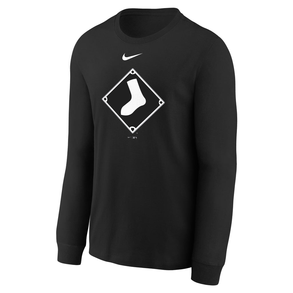 Youth Chicago White Sox Nike Black Alternate Logo Long Sleeve T-Shirt product image 2, provided for visual reference and