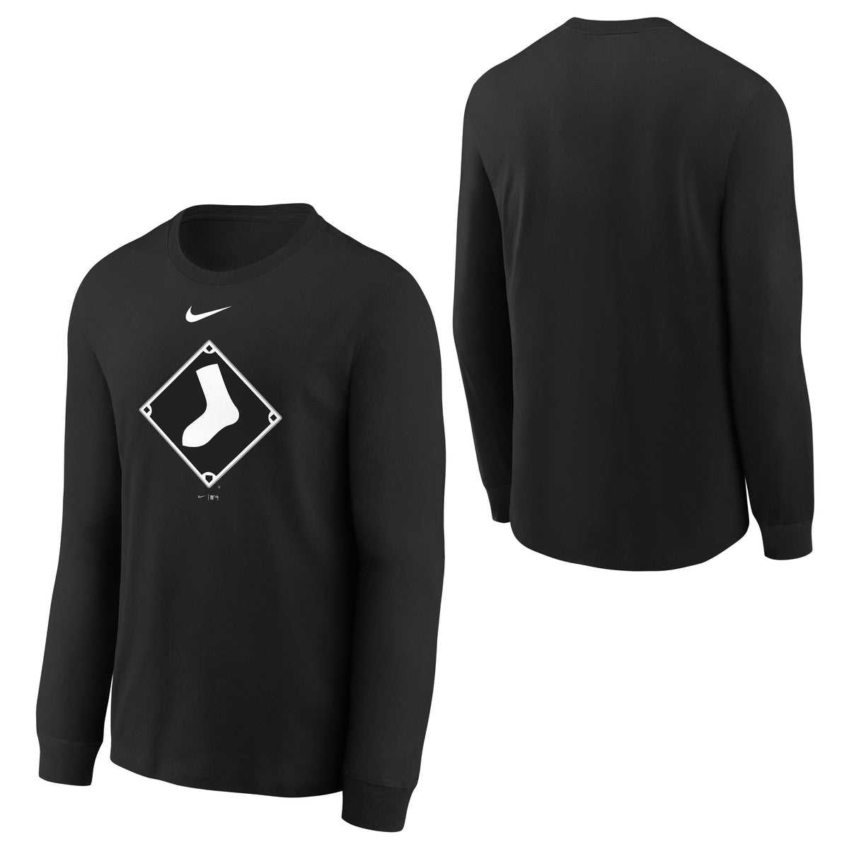 Youth Chicago White Sox Nike Black Alternate Logo Long Sleeve T-Shirt product image 1, provided for visual reference and