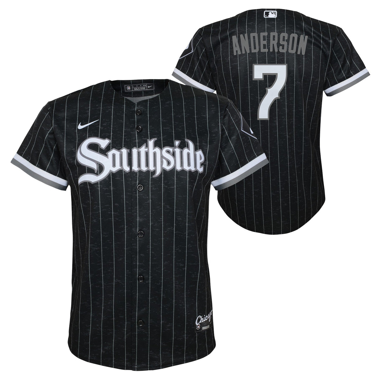 Toddler Tim Anderson Chicago White Sox Nike Black City Connect Replica Jersey product image 1, provided for visual reference