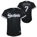 Tim Anderson Chicago White Sox Child Nike Black City Connect Replica Jersey product image 1, provided for visual reference