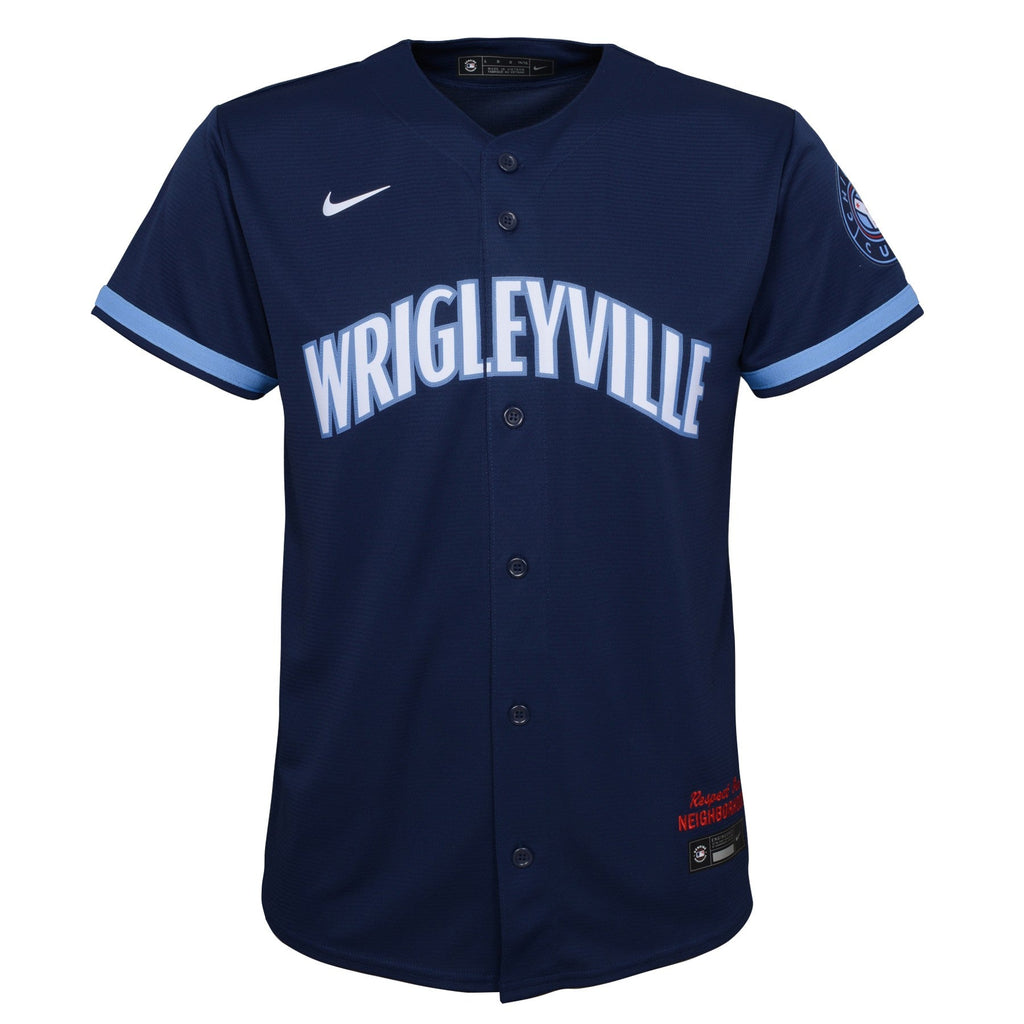 Youth Chicago Cubs Nike Navy City Connect Replica Jersey product image 2, provided for visual reference and product detail