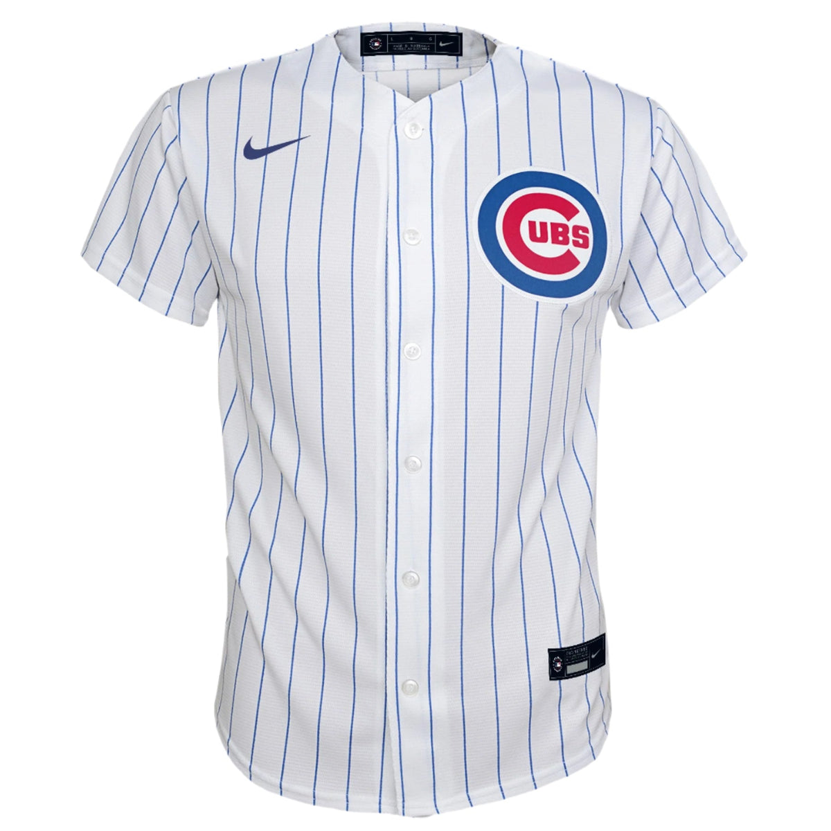 NIKE Youth Seiya Suzuki Chicago Cubs White Home Screen Print Jersey product image 2, provided for visual reference and