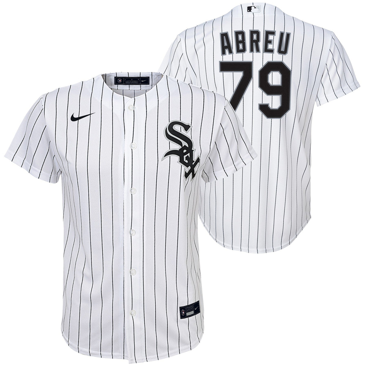 Infant Jose Abreu Chicago White Sox Nike Home White Replica Team Jersey product image 1, provided for visual reference and
