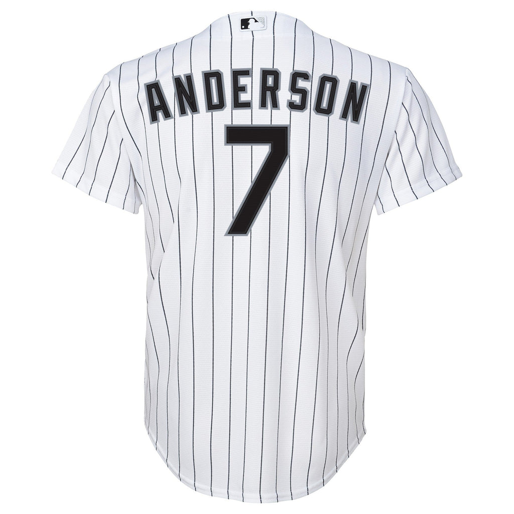 Infant Tim Anderson Chicago White Sox Nike Home White Replica Team Jersey product image 3, provided for visual reference and
