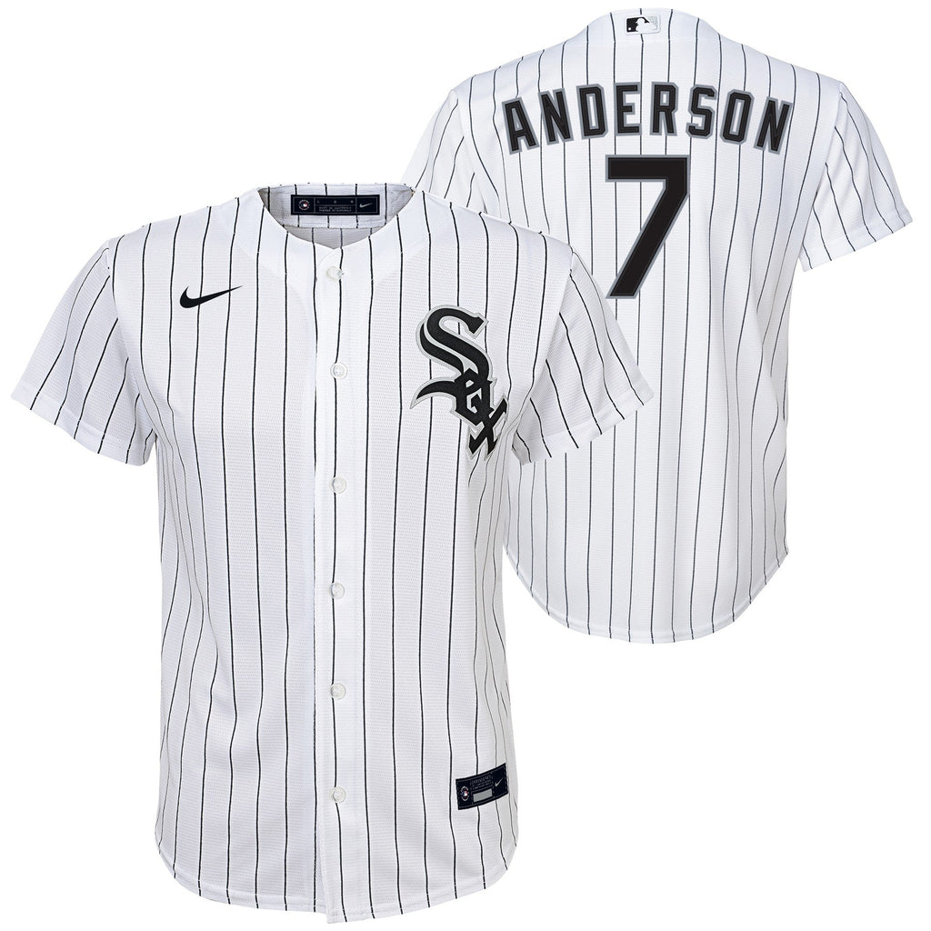 Infant Tim Anderson Chicago White Sox Nike Home White Replica Team Jersey product image 1, provided for visual reference and