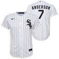 Infant Tim Anderson Chicago White Sox Nike Home White Replica Team Jersey product image 1, provided for visual reference and