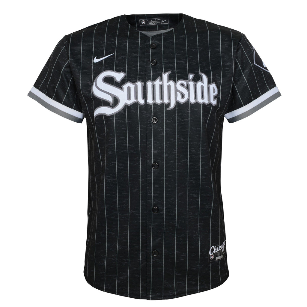 Child Luis Robert Chicago White Sox Nike Black City Connect Replica Jersey product image 2, provided for visual reference