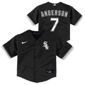 Infant Tim Anderson Chicago White Sox Nike Home Black Replica Team Jersey product image 1, provided for visual reference and