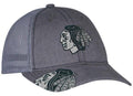 Mens Chicago Blackhawks adidas Gray Travel & Training Slouch Adjustable Hat product image 1, provided for visual reference