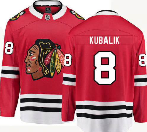 Dominik Kubalik Chicago Blackhawks Fanatics Branded Red Home Breakaway Jersey for Men product image 1, provided for visual