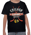Chicago Blackhawks Child Outerstuff Black Playmaker T Shirt product image 1, provided for visual reference and product