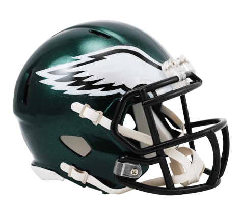 Philadelphia Eagles Speed Mini Helmet product image 1, provided for visual reference and product detail review