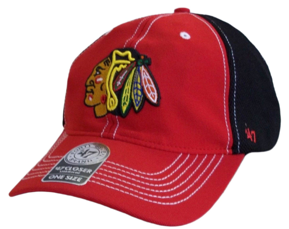Chicago Blackhawks '47 NHL Brand Game Time Reversal Stretch Fit Hat product image 1, provided for visual reference and