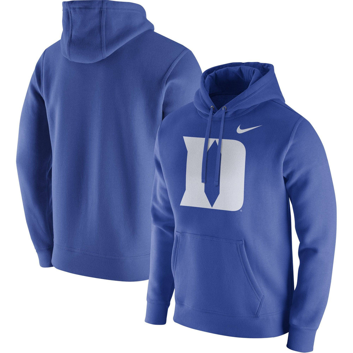 Duke Blue Devils Nike Club Fleece Pullover Hoodie – Royal for Men product image 1, provided for visual reference and product