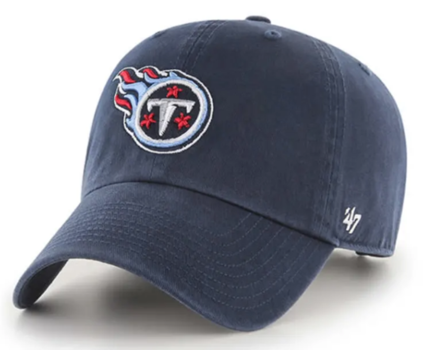Tennessee Titans Navy Clean Up Adjustable Hat By 47 Brand product image 1, provided for visual reference and product detail