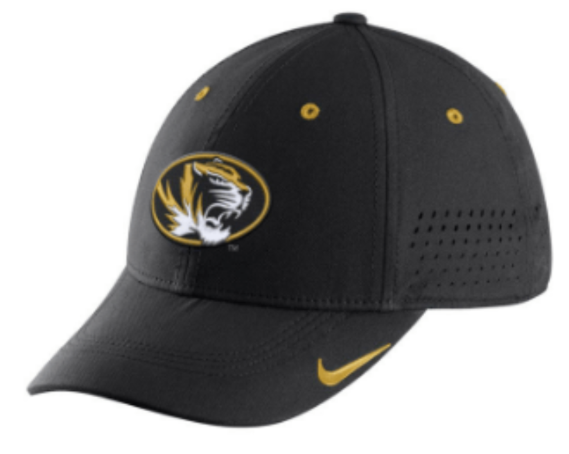 Missouri Tigers Nike Swoosh NCAA Sideline One Size Cap product image 1, provided for visual reference and product detail
