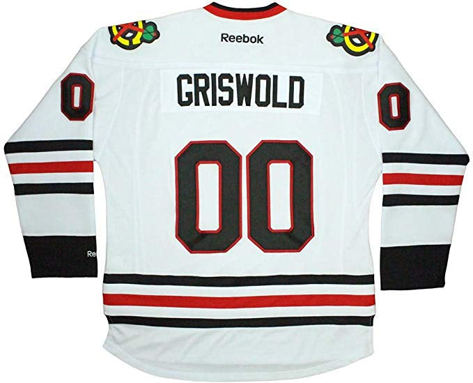 Clark Griswold Christmas Vacation Chicago Blackhawks White Reebok Authentic EDGE 2 Jersey for Men product image 2, provided