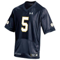 Notre Dame Fighting Irish Under Armour NCAA Men Premier Navy Sideline Replica #5 Jersey product image 1, provided for visual